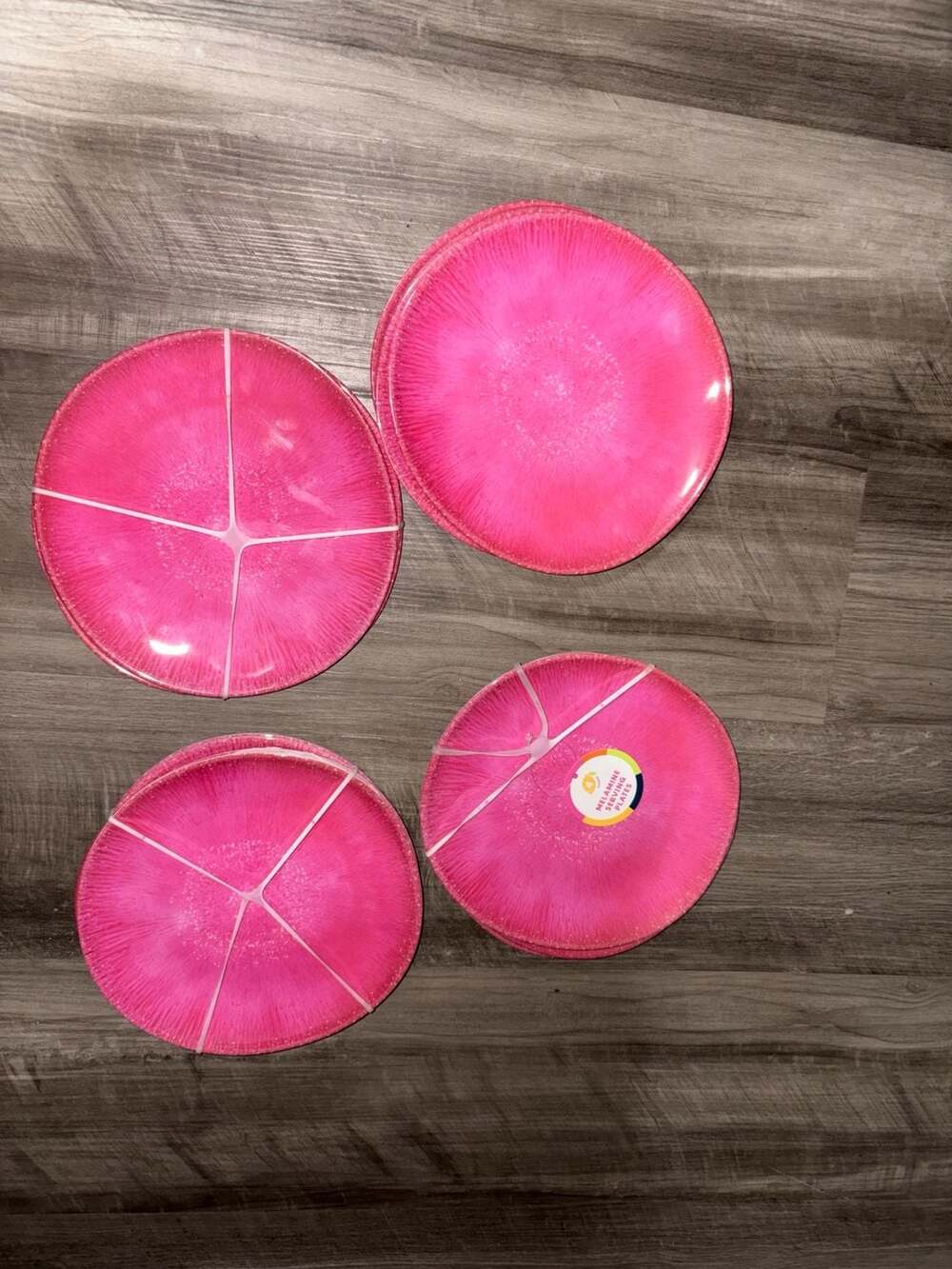 Target Bullseye's Playground Hot Pink Melamine Serving Plates and Bowl Set